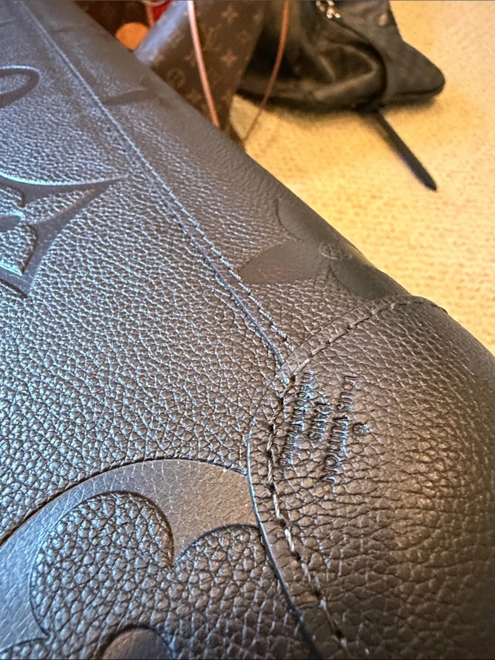 Louis Vuitton Black Embossed Monogram Carry-On - Picture 7 of 10